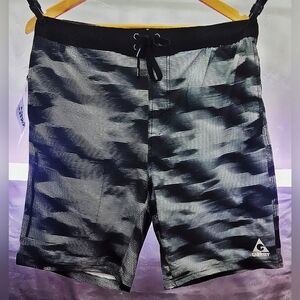 Gerry Swim Shorts Men's Medium Gray Black NWT
